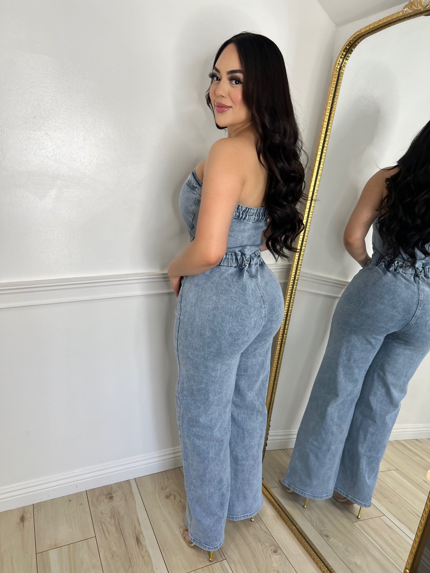 STYLED JUMPSUIT - (DENIM)