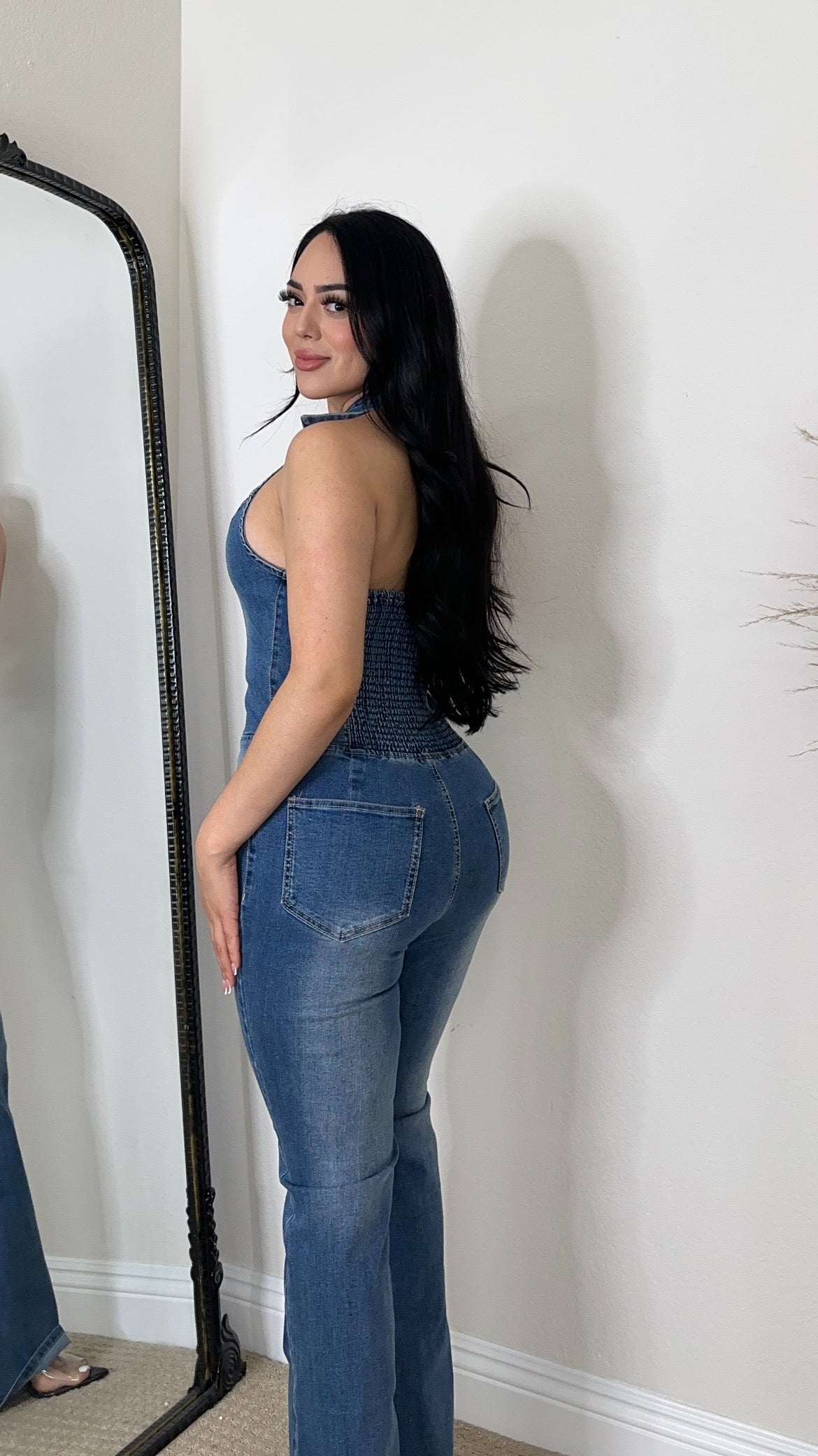 SPRING TIME JUMPSUIT - (DENIM)