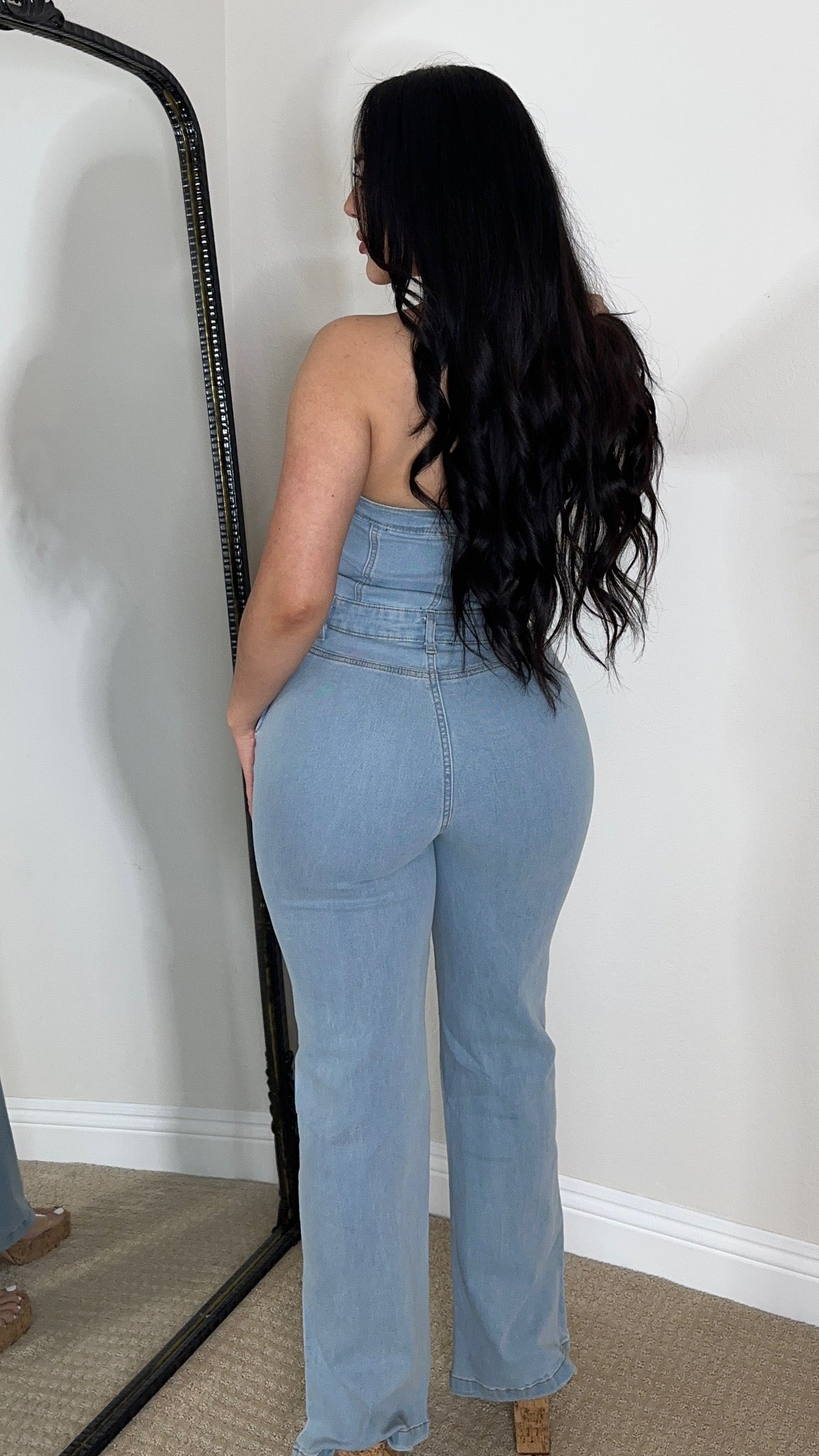 JANE JUMPSUIT - (LIGHT DENIM)