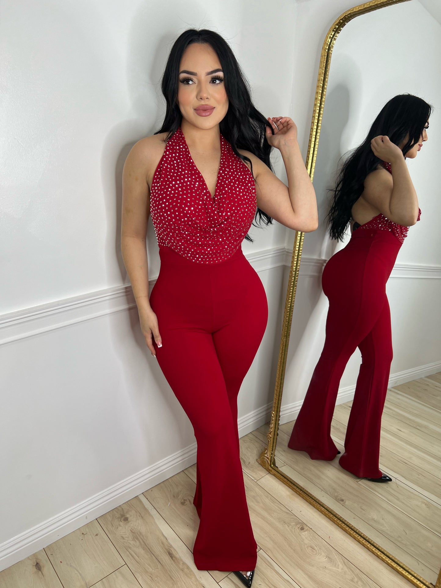 CELESTE JUMPSUIT- (RED)