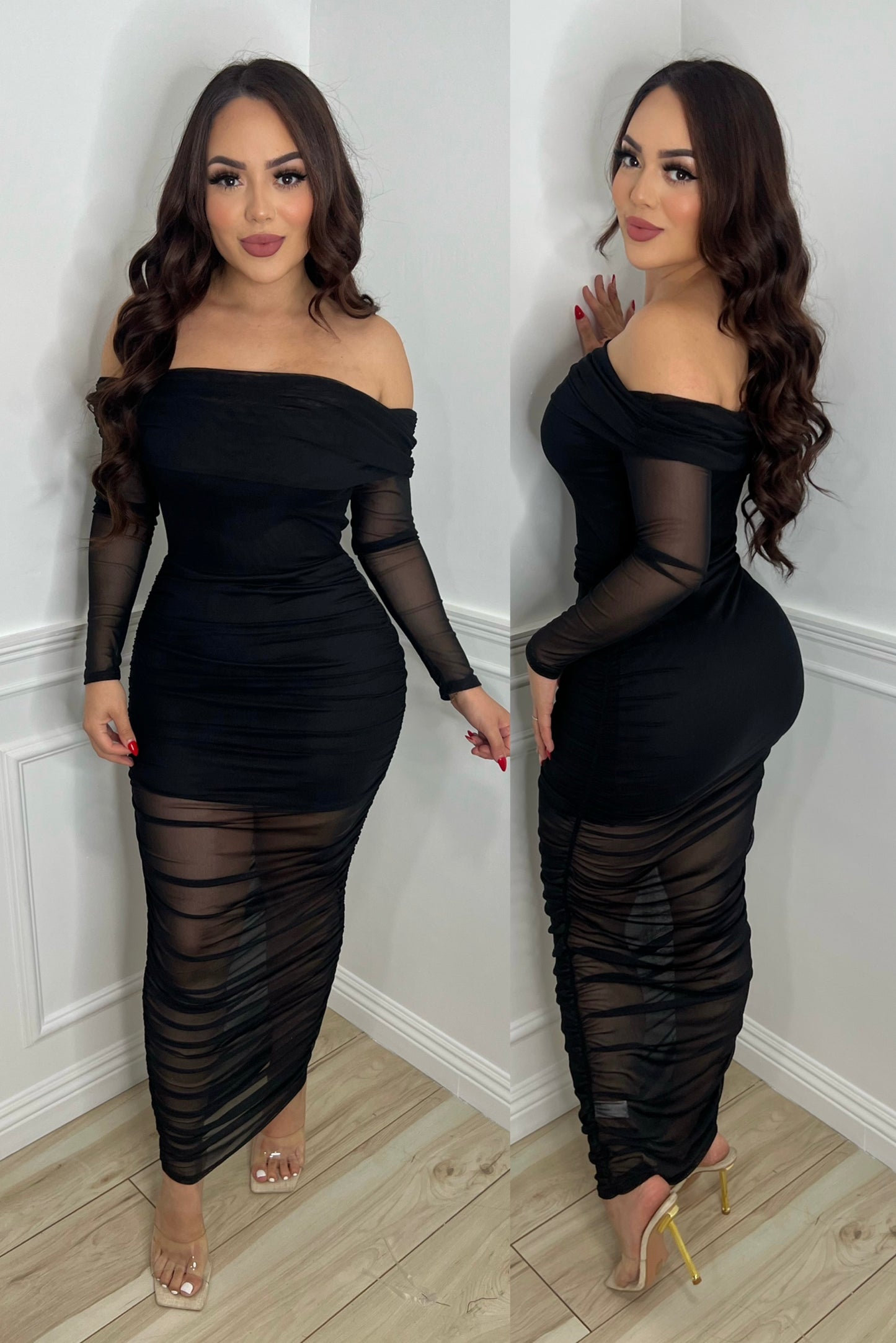 MISS ME DRESS - (BLACK)