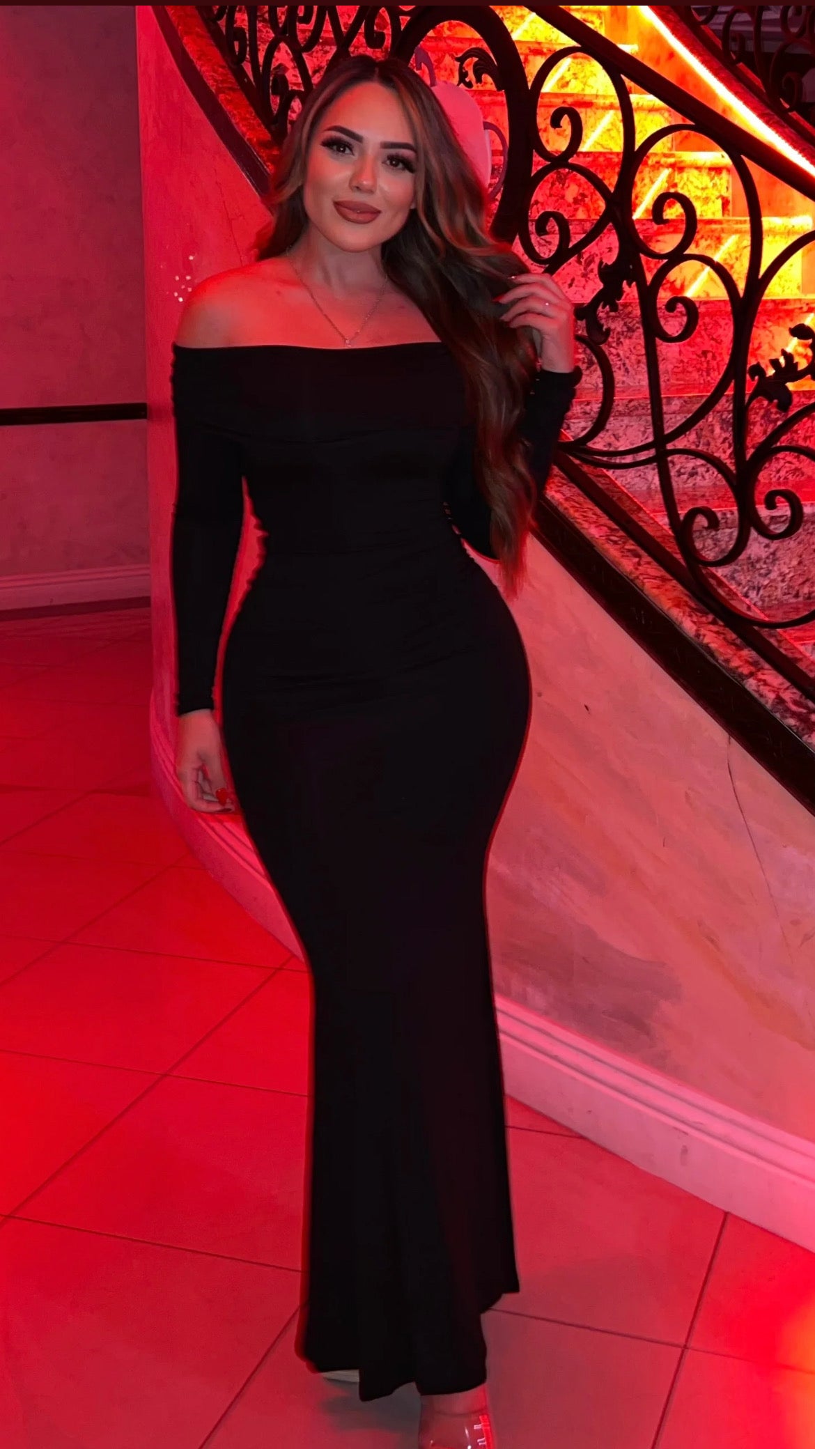LUNA DRESS - (NUDE/BLACK/BROWN)