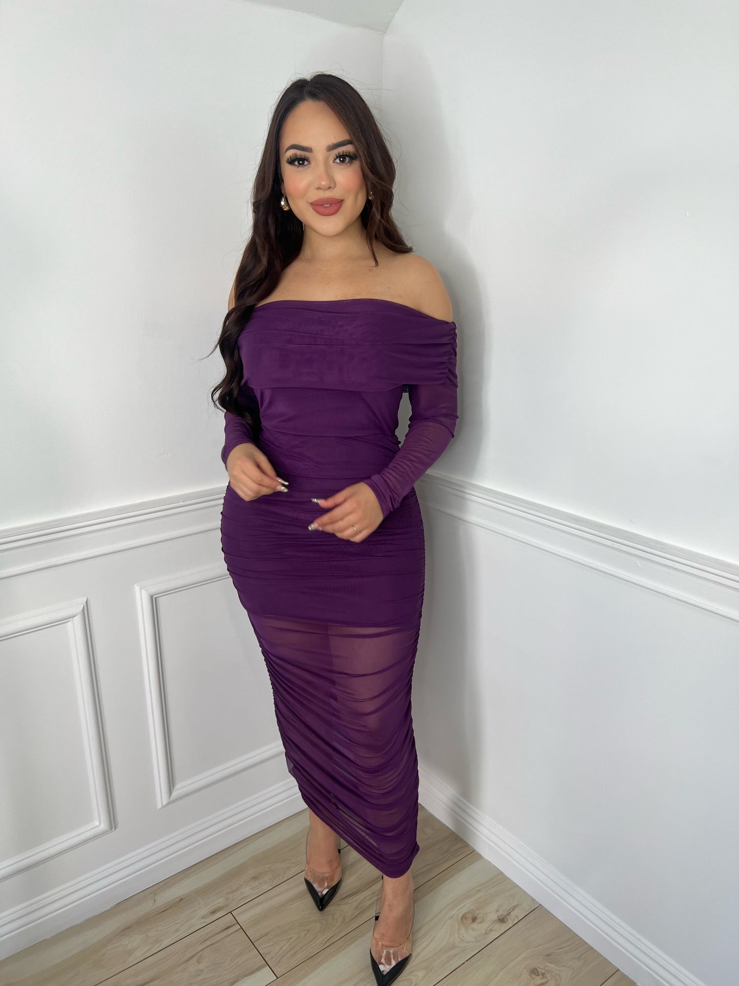 MISS ME DRESS - (PURPLE)