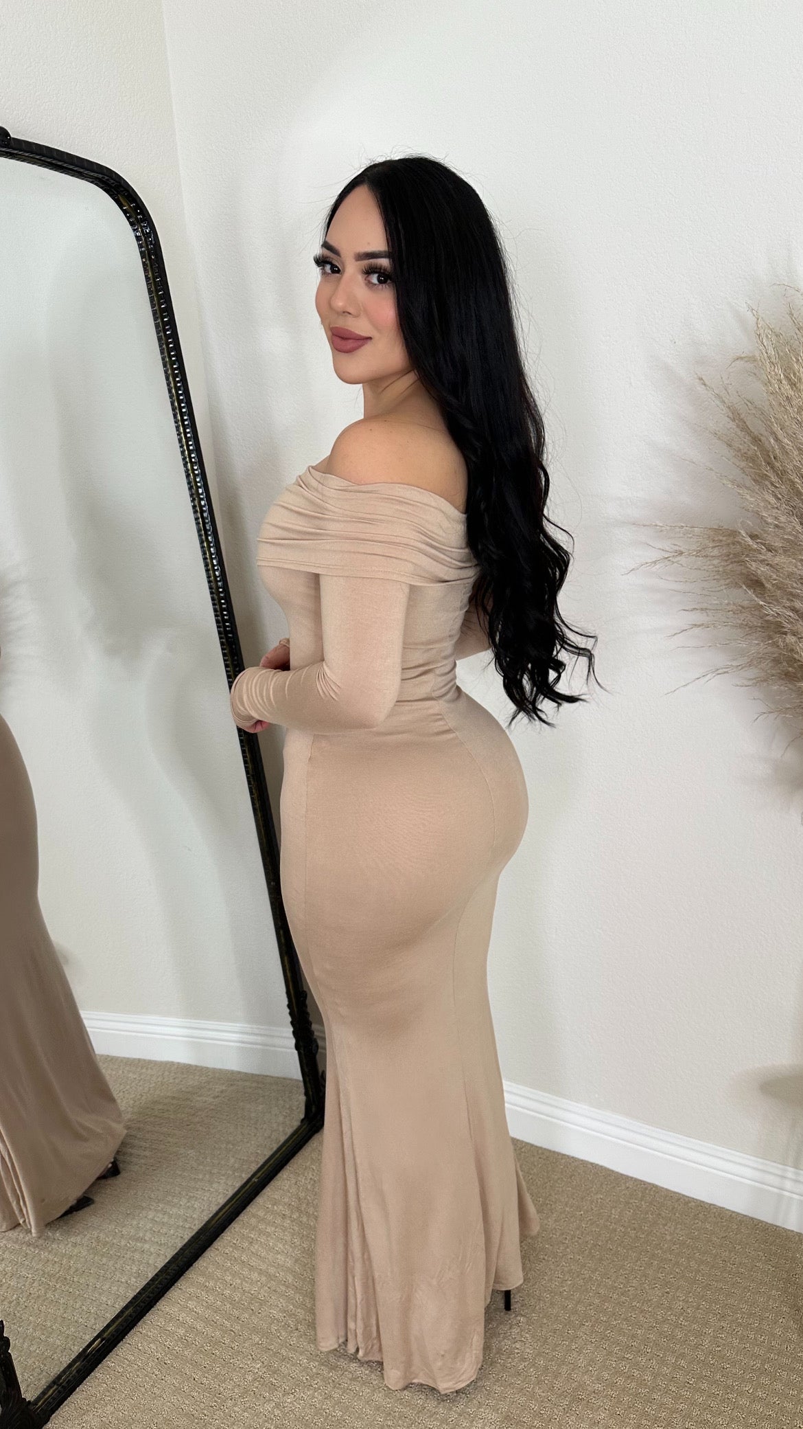 LUNA DRESS - (NUDE/BLACK/BROWN)