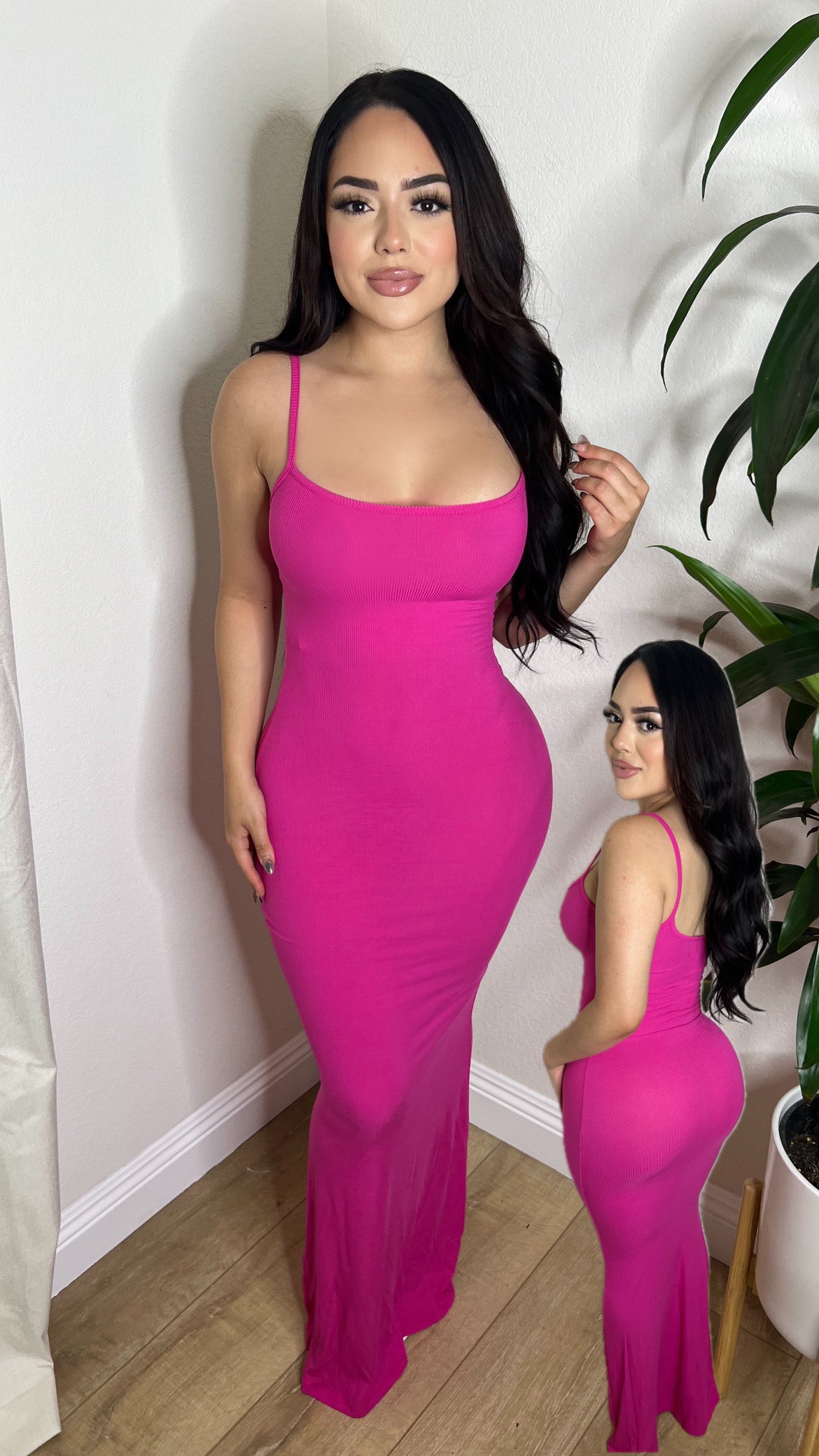 KIM DRESS HOT PINK