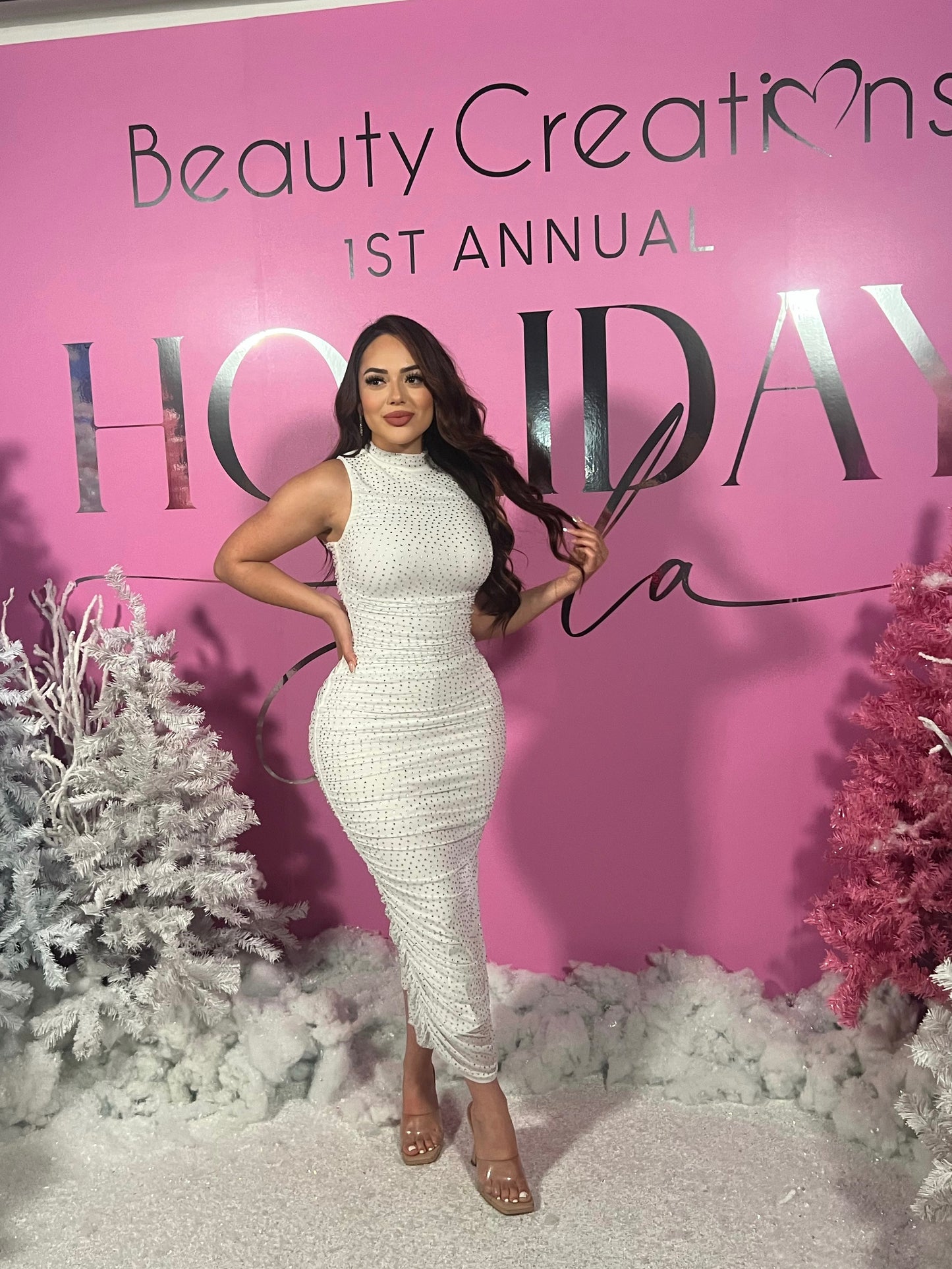HOLIDAY DRESS - (IVORY)