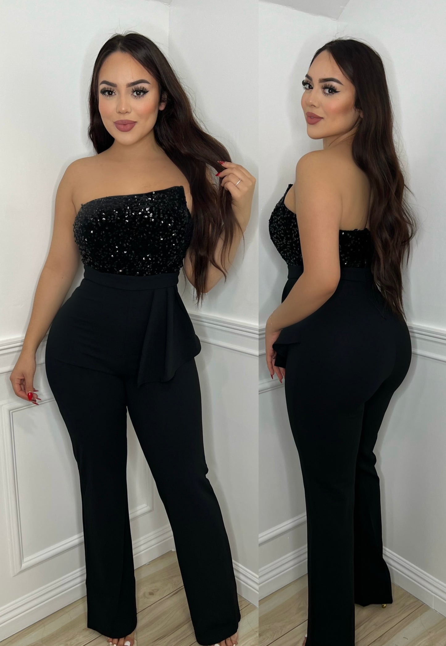 2 SHINE JUMPSUIT - (BLACK)