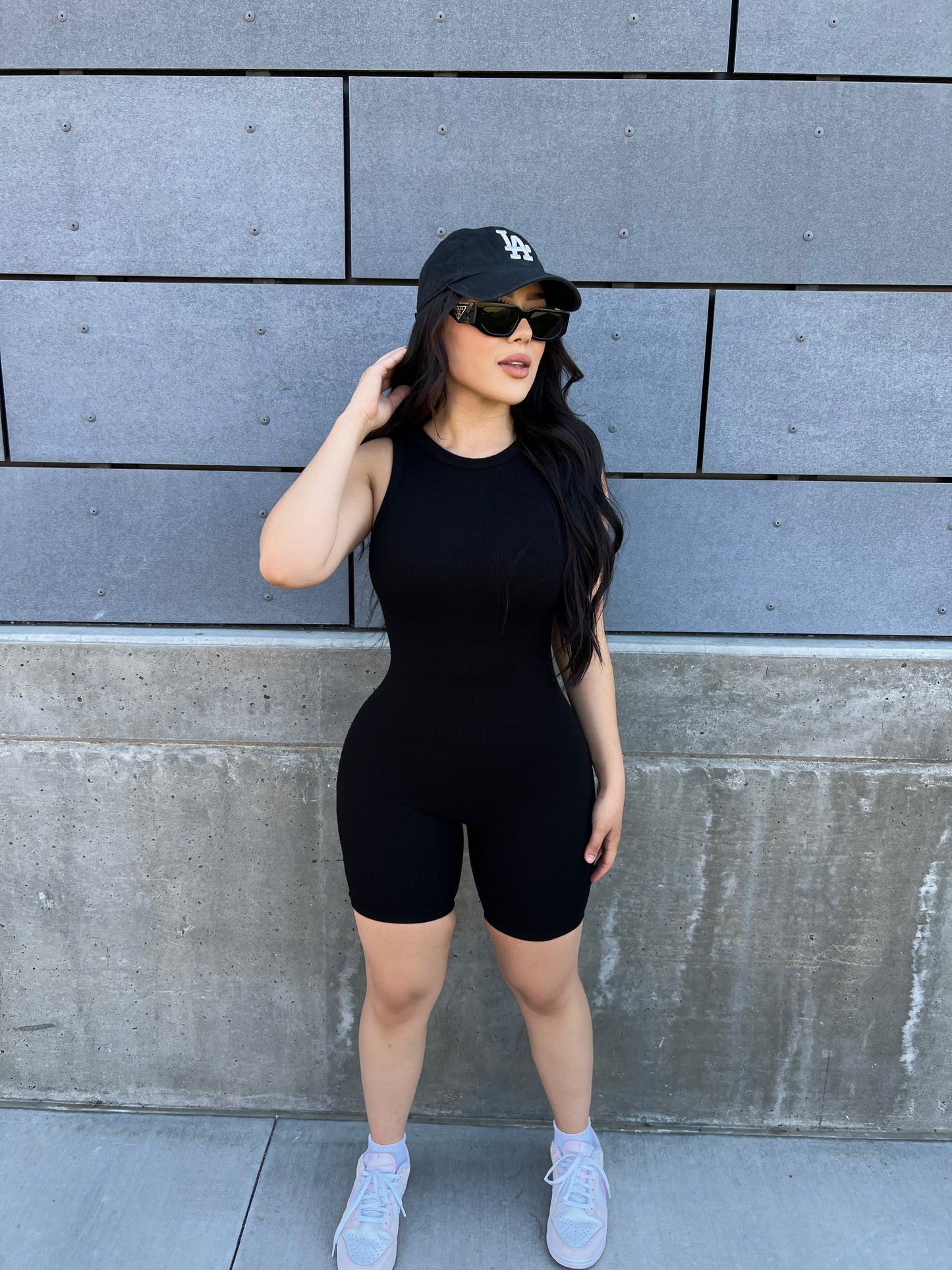 EMMA ROMPER - (BLACK)