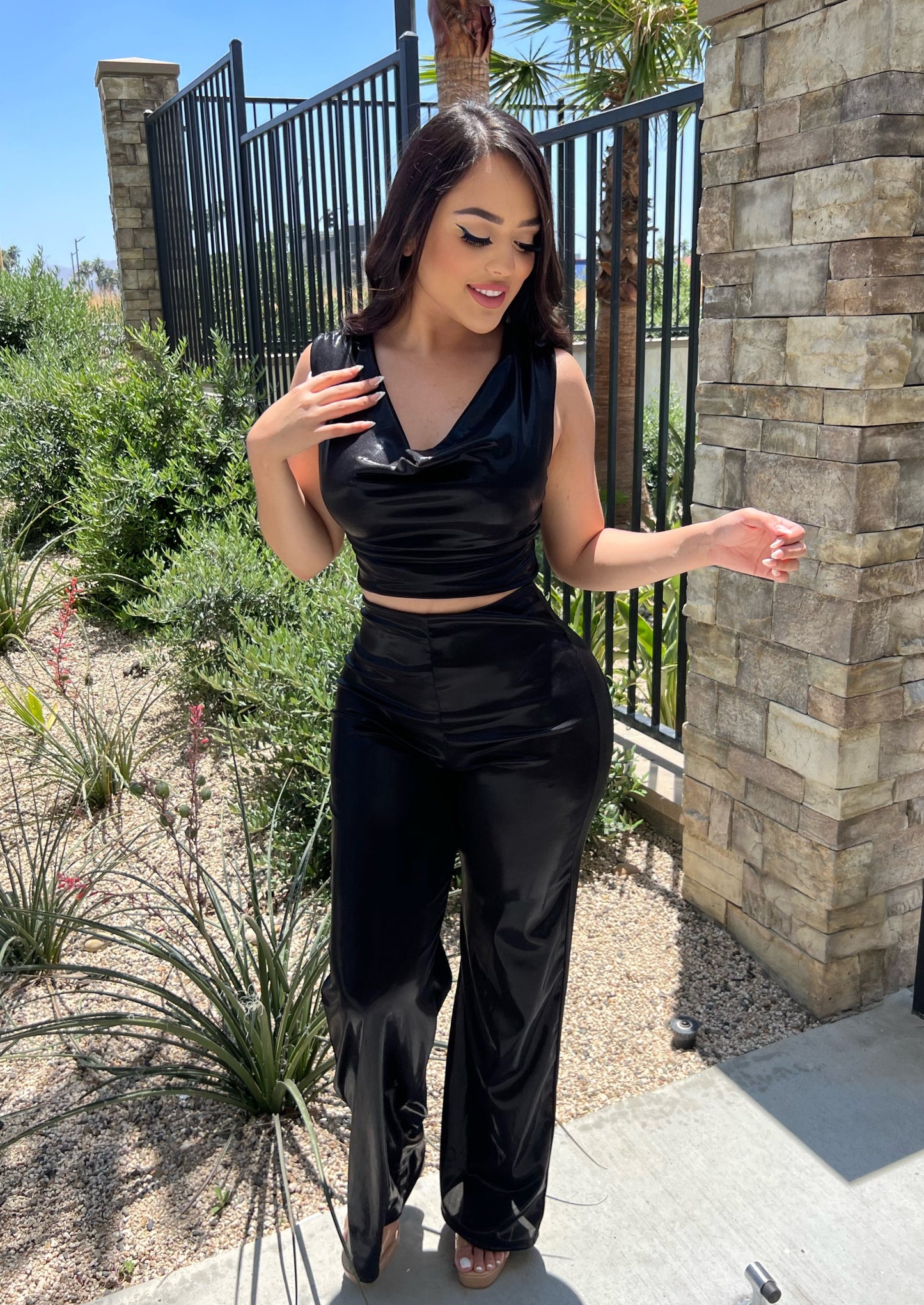 LESLY 2 PIECE - (PINK/GREEN/BLACK)