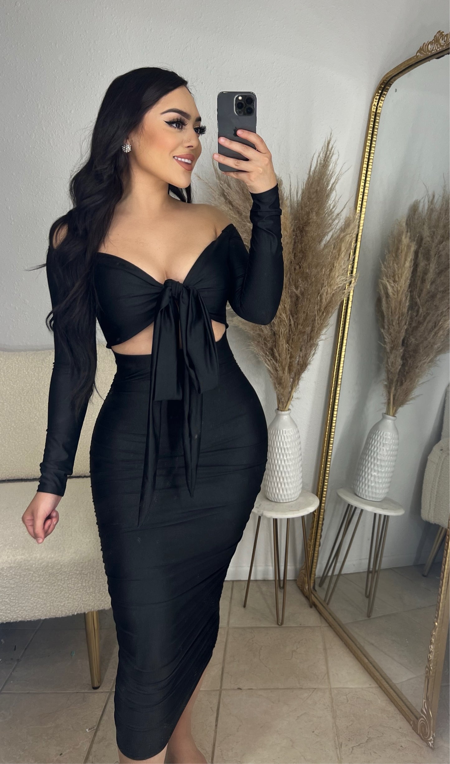BELLA DRESS - (BLACK)