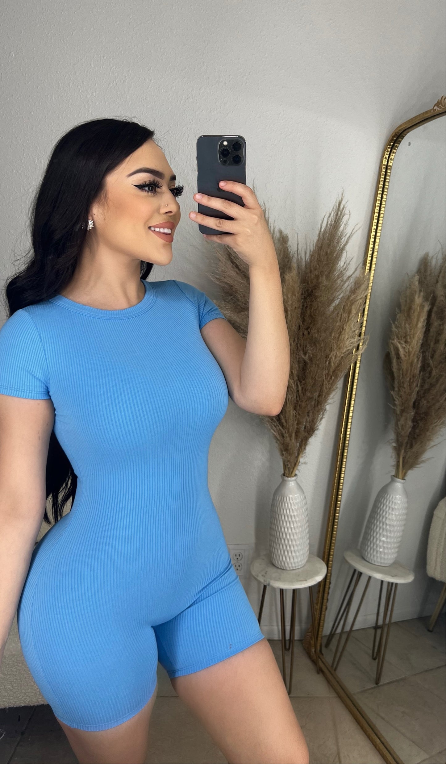 CAMILA ROMPER - (BLUE)