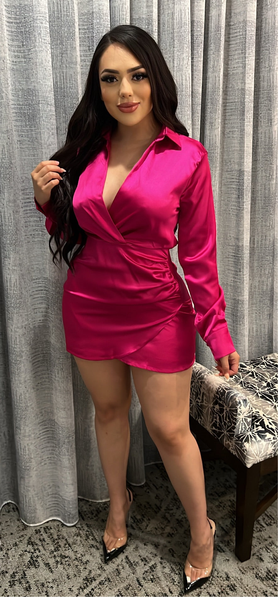 MICHI DRESS - (HOT PINK)