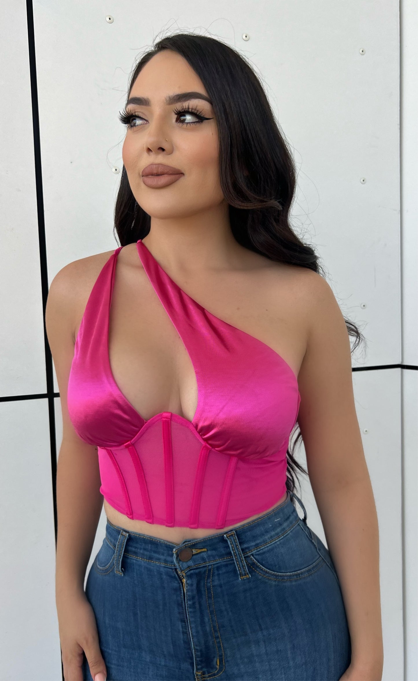 FANNY TOP - (PINK/BLACK)