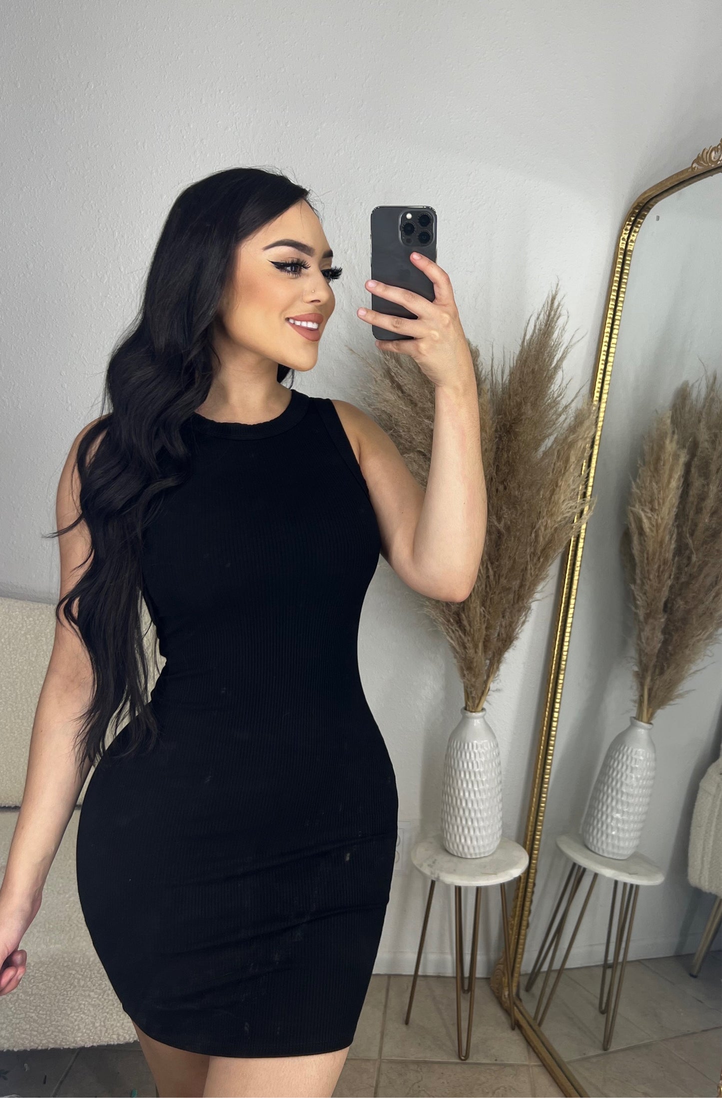 2 SNATCHED DRESS - (BLACK)