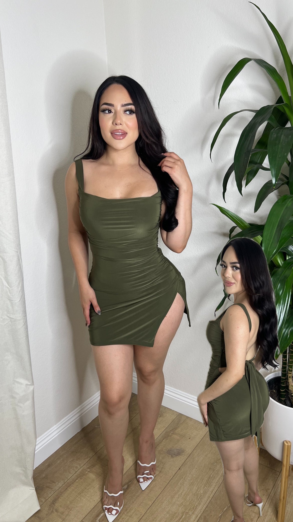 ANGELA DRESS - (GREEN)