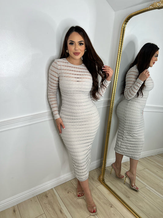 EMJAY DRESS - (IVORY)