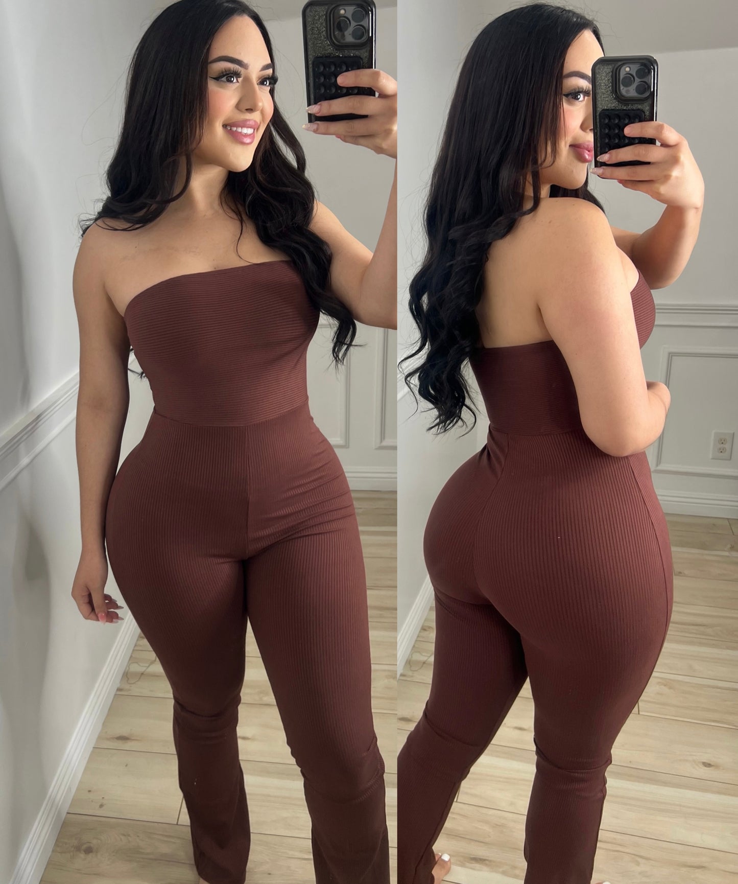 KIMBERLY JUMPSUIT - (BROWN)