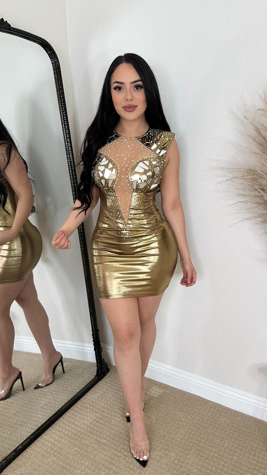 BAILEY DRESS - (GOLD)