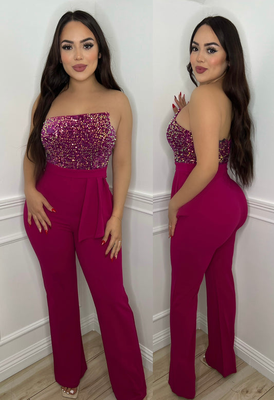 2 SHINE JUMPSUIT - (PINK)